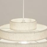 Hanglamp - Beige - Stof - Vijf Ringen