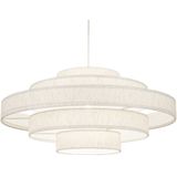 Hanglamp - Beige - Stof - Vijf Ringen