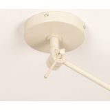 Hanglamp - Beige - Stof - Verstelbaar met Knikarm