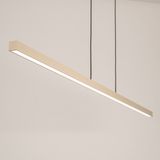 Extra Lange - Led Hanglamp - Beige - 150cm - Modern