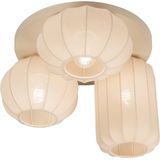 Japandi - Plafondlamp - Beige - Metaal en Stof