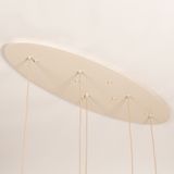 Grote - Japandi Hanglamp - Beige - Stof - Vijf Lampionnen