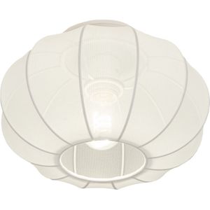 Lampion - Plafondlamp - Rond - Wit - Stof