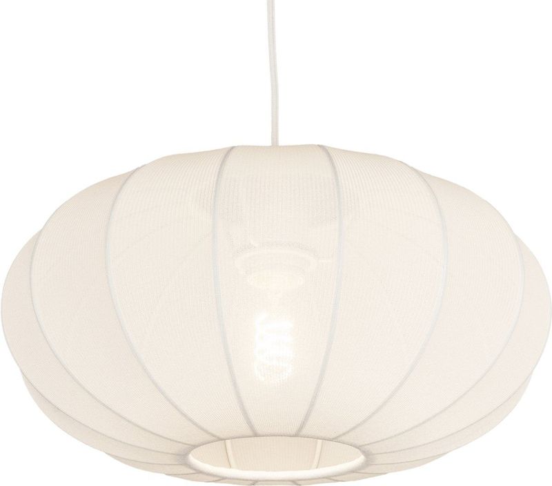 Witte Lampion Hanglamp - Stof - E27