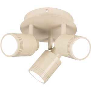 Lumidora Opbouwspot 75245 - DAISY - 3 Lichts - GU10 - Beige - Zand - Metaal - Badkamerlamp - IP44 - ⌀ 15.5 cm