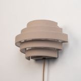 Halfronde Wandlamp - Taupe - Stof