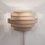 Halfronde Wandlamp - Taupe - Stof