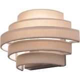 Halfronde Wandlamp - Taupe - Stof