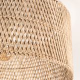 Bamboe - Plafondlamp Rond - Zwart - Natuurlijk - 50cm