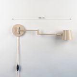 Wandlamp - Beige - Verstelbare Knikarm - GU10