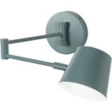 Wandlamp - Groenblauw - GU10 - Verstelbare Knikarm - Snoer en Stekker