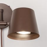Wandlamp - Bruin - Met Verstelbare Knikarm - GU10