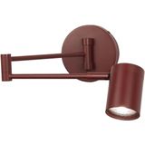 Wandlamp - Wijnrood - Verstelbare Knikarm - Koker Spot - GU10