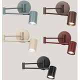 Wandlamp - Bruin - Verstelbare Knikarm - Koker Spot - GU10