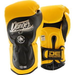 Danger Ultimate Fighter Bokshandschoenen - Leer - geel / zwart - 12 oz