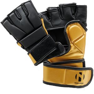 Nihon MMA-handschoen | zwart-goud (Maat: S)