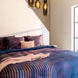 Dekbedovertrek Utano - Rood-Blauw-Donkerblauw - 100% Biologisch Katoen