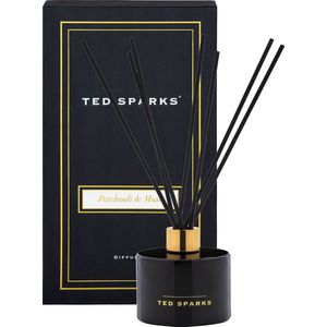 Ted Sparks - Geurstokjes - Huisparfum - Interieurparfum - Huisgeur geurstokjes – Luxe verpakking - Patchouli & Musk