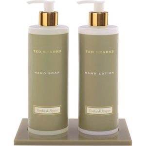 Ted Sparks - Handverzorging Geschenkset - Handzeep & Handlotion - Tonka & Pepper