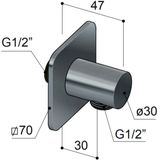 Hotbath Gal GL517GNP wanduitlaat - Geborsteld nikkel PVD