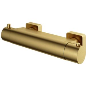Hotbath Gal Thermostatische Douchemengkraan met 1/2" onderaansluiting Geborsteld messing PVD GL008BBP