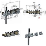 Hotbath Gal GL7071 inbouw thermostaat met 2 stopkranen en handdouche chroom