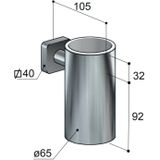 Hotbath Gal GLA01CR Bekerhouder - Chroom - Messing - Accessoires - Wastafel Accessoires - Glashouders & Bekers - 8720512334227