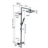 Hotbath Gal SDSGL9 opbouw regendoucheset chroom