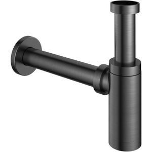 Wastafel Sifon Hotbath Gal Rond Geborsteld Gunmetal PVD