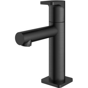 Hotbath Gal Fonteinkraan opbouw - uitloop 8.5cm - koudwaterkraan - PVD - geborsteld gunmetal GL001BGP