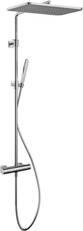 Thermostatische stortdoucheset hotbath gal 128 cm met hoofddouche 40 cm chroom