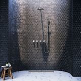Hotbath Cobber IBS70 Inbouw Doucheset - Staafhanddouche - 30cm Hoofddouche - Wandarm - Wandhouder - Geborsteld Nikkel - Messing - Kranen
