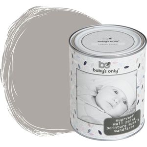 Baby's Only Muurverf mat voor binnen - Babykamer & kinderkamer - Urban Taupe - 1 liter - Op waterbasis - 8-10m² schilderen - Makkelijk afneembaar