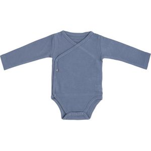 Baby's Only Rompertje lange mouw Pure - Vintage Blue - 56 - 100% ecologisch katoen - GOTS