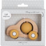 Baby's Only - Houten speelgoed auto - Baby speelgoed - Oker - Baby cadeau