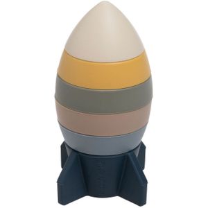 Baby's Only Siliconen stapelraket - Stapeltoren - Stapelbekers - Baby speelgoed - Earth - Baby cadeau