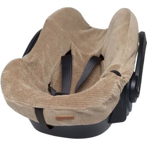 Baby's Only Baby autostoelhoes universeel Sense - Hoes voor de autostoel - Groep 0+ - Clay - Zachte rib corduroy stof - Geschikt voor 5-puntsgordel