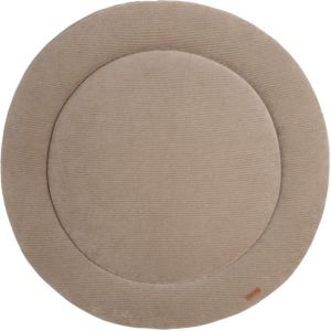 Baby's Only Boxkleed rond Sense - Parklegger - Speelkleed - Clay - Ø95 cm - Zachte rib corduroy stof - Extra dik - Boxmatras - Tweezijdig te gebruiken