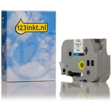 123inkt - Vervangt Brother TZe-251 Tape - Zwart op Wit - 24 mm - 8 Meter