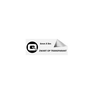 Brother TZe-111 tape zwart op transparant 6mm x 8m (origineel) (Compatible)