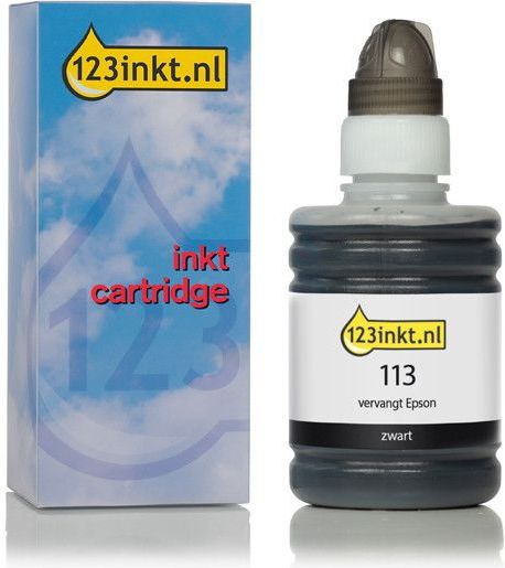 Inktfles - Zwart - 140 ml - Voor Epson Printers