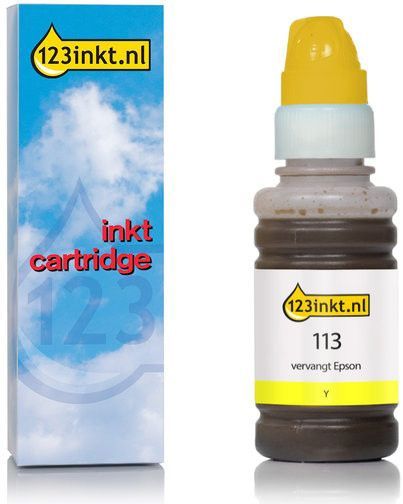 123inkt - Inktfles Geel - 70ml - Voor Epson Printers