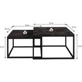 Salontafel Styler - Licht Eiken - set van 2