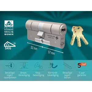 M&C Condor - Cilinderslot - SKG*** - 52x57 mm - Politiekeurmerk Veilig Wonen