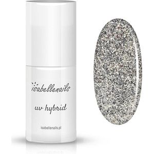 Isabelle Nails UV/LED Gellak 6ml. #377 Glitter Silver - Glitter, Zilver - Glanzend - Gel nagellak