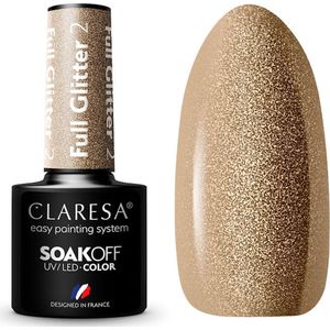 Claresa UV/LED Gellak Full Glitter #2 – 5ml.