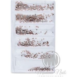 Modena Nails Cubic Zirconia Nagelsteentjes - Rose Gold*