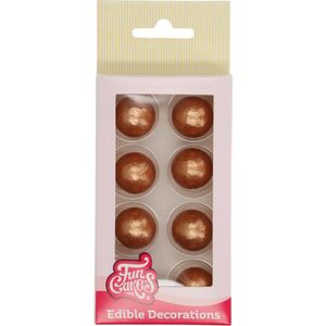 FunCakes Chocolade Balletjes - Chocolade Garnering - Brons Goud Set/8
