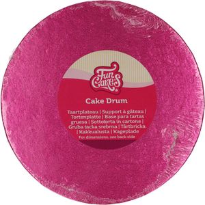 FunCakes Cake Drum Rond Ø20 cm - Cerise: Ronde Cake Drum, Basis voor het presenteren van taarten, Hoge kwaliteit, Luxueuze uitstraling, 1 stuk.