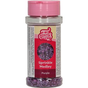 FunCakes Sprinkle Medley - Purple - 70g - Eetbare Taartdecoratie